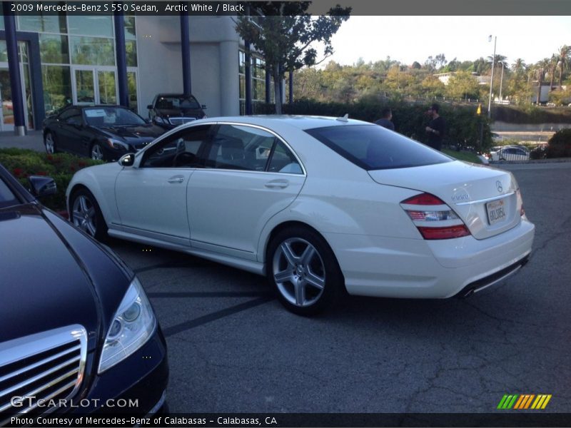 Arctic White / Black 2009 Mercedes-Benz S 550 Sedan