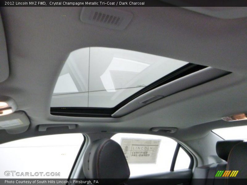 Crystal Champagne Metallic Tri-Coat / Dark Charcoal 2012 Lincoln MKZ FWD