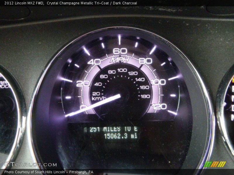 Crystal Champagne Metallic Tri-Coat / Dark Charcoal 2012 Lincoln MKZ FWD