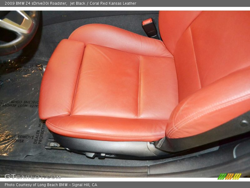 Jet Black / Coral Red Kansas Leather 2009 BMW Z4 sDrive30i Roadster