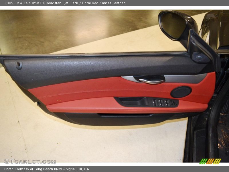 Jet Black / Coral Red Kansas Leather 2009 BMW Z4 sDrive30i Roadster