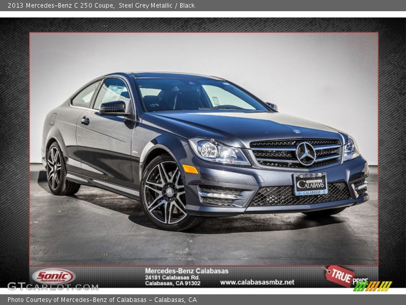 Steel Grey Metallic / Black 2013 Mercedes-Benz C 250 Coupe