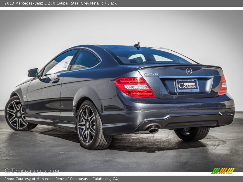 Steel Grey Metallic / Black 2013 Mercedes-Benz C 250 Coupe