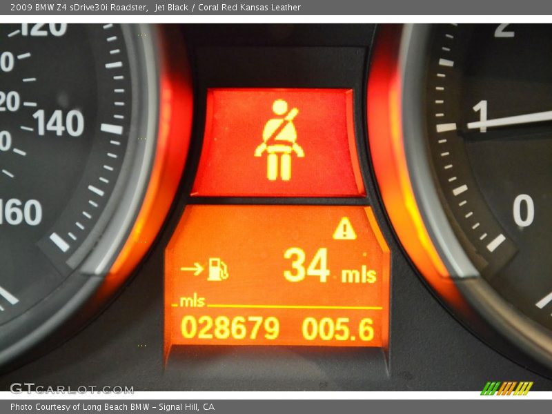 Jet Black / Coral Red Kansas Leather 2009 BMW Z4 sDrive30i Roadster