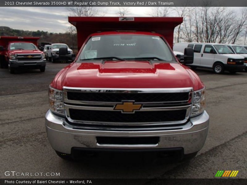 Victory Red / Dark Titanium 2013 Chevrolet Silverado 3500HD WT Regular Cab Dump Truck