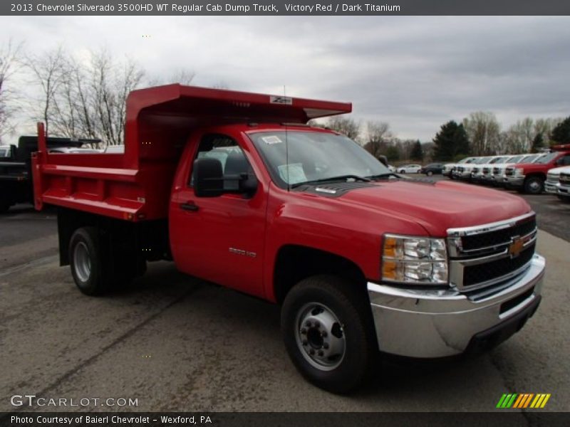 Victory Red / Dark Titanium 2013 Chevrolet Silverado 3500HD WT Regular Cab Dump Truck