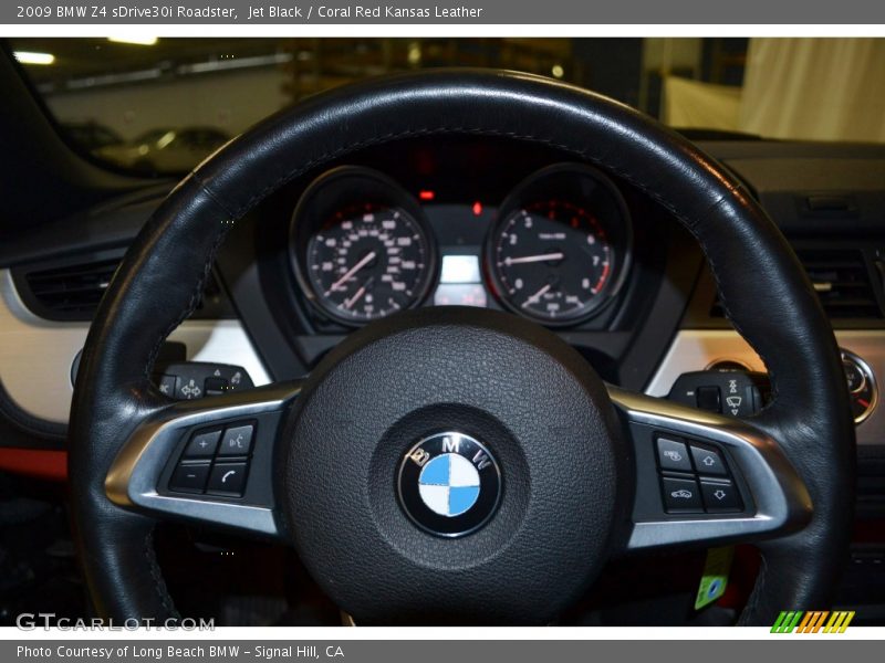 Jet Black / Coral Red Kansas Leather 2009 BMW Z4 sDrive30i Roadster