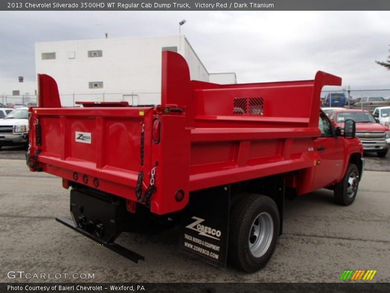 Victory Red / Dark Titanium 2013 Chevrolet Silverado 3500HD WT Regular Cab Dump Truck