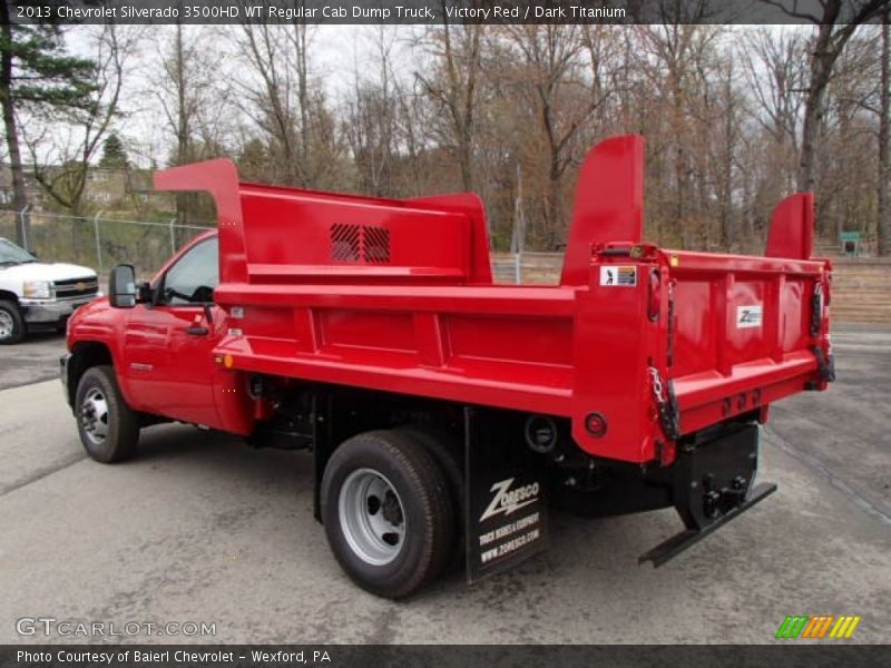 Victory Red / Dark Titanium 2013 Chevrolet Silverado 3500HD WT Regular Cab Dump Truck