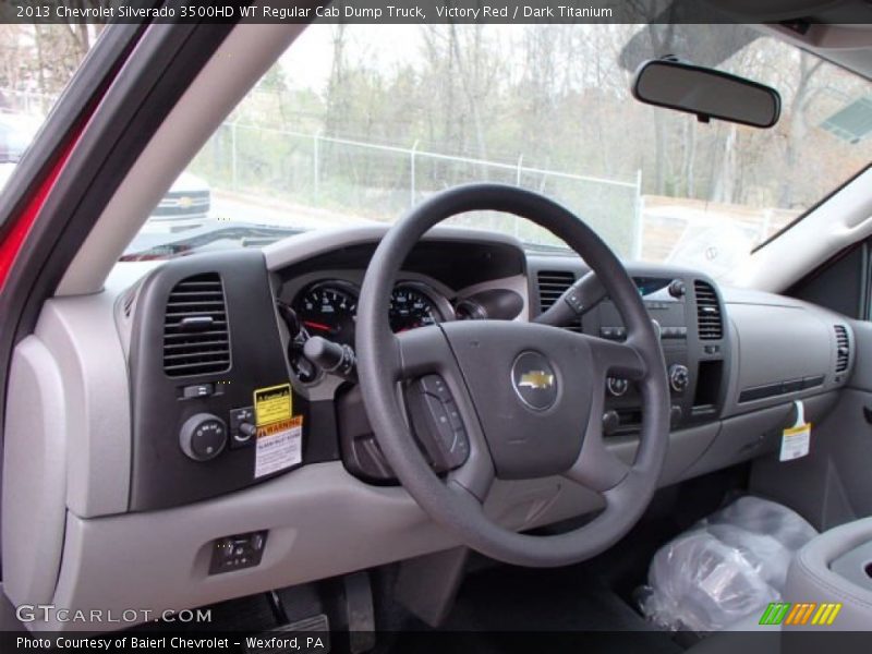 Victory Red / Dark Titanium 2013 Chevrolet Silverado 3500HD WT Regular Cab Dump Truck