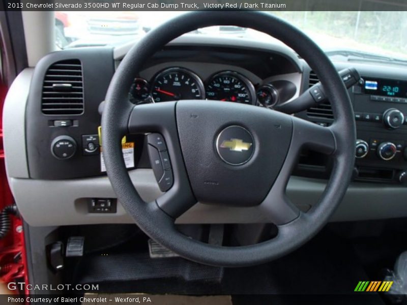 Victory Red / Dark Titanium 2013 Chevrolet Silverado 3500HD WT Regular Cab Dump Truck