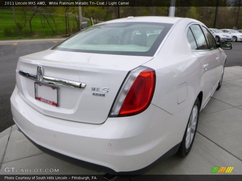 White Platinum Metallic Tri-Coat / Light Camel 2011 Lincoln MKS AWD