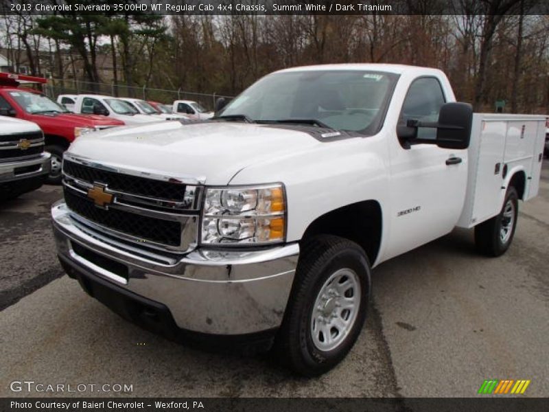 Summit White / Dark Titanium 2013 Chevrolet Silverado 3500HD WT Regular Cab 4x4 Chassis