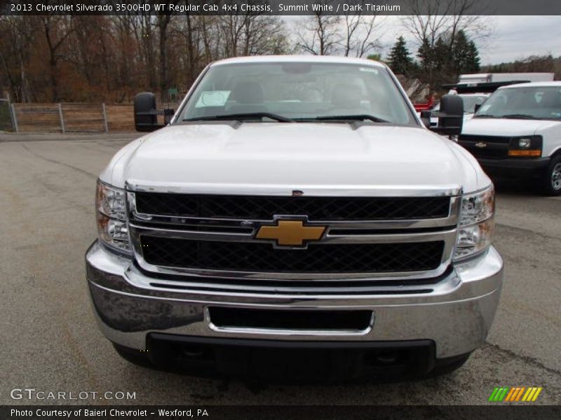 Summit White / Dark Titanium 2013 Chevrolet Silverado 3500HD WT Regular Cab 4x4 Chassis