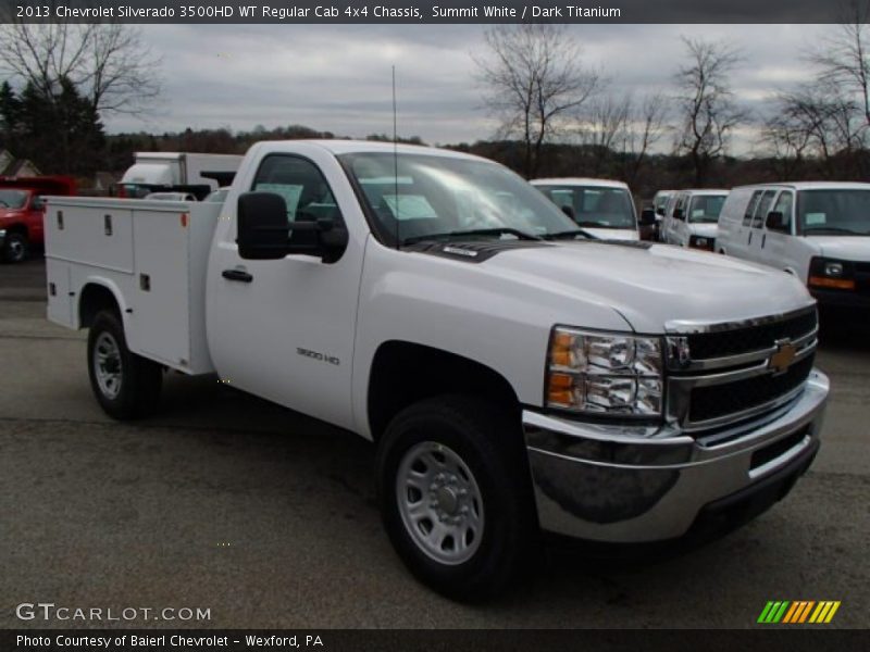 Summit White / Dark Titanium 2013 Chevrolet Silverado 3500HD WT Regular Cab 4x4 Chassis