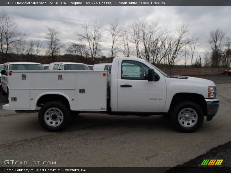 Summit White / Dark Titanium 2013 Chevrolet Silverado 3500HD WT Regular Cab 4x4 Chassis
