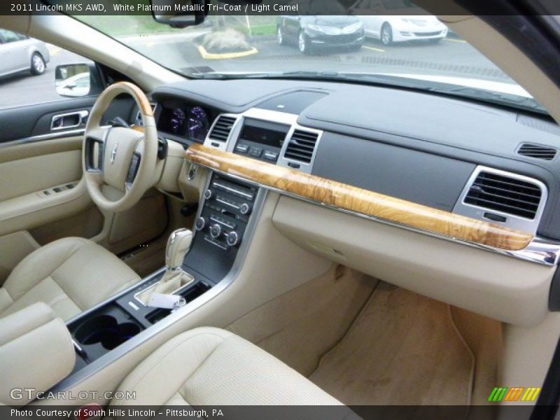 White Platinum Metallic Tri-Coat / Light Camel 2011 Lincoln MKS AWD