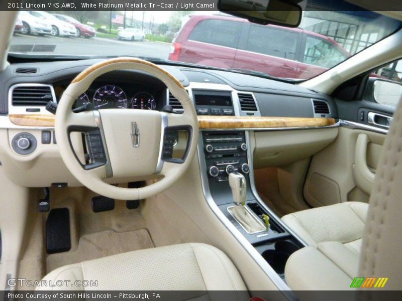 White Platinum Metallic Tri-Coat / Light Camel 2011 Lincoln MKS AWD