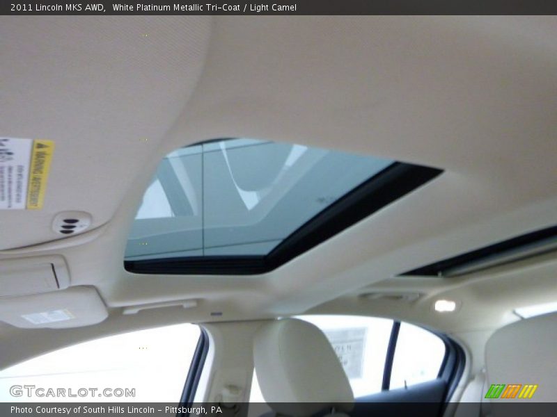 White Platinum Metallic Tri-Coat / Light Camel 2011 Lincoln MKS AWD