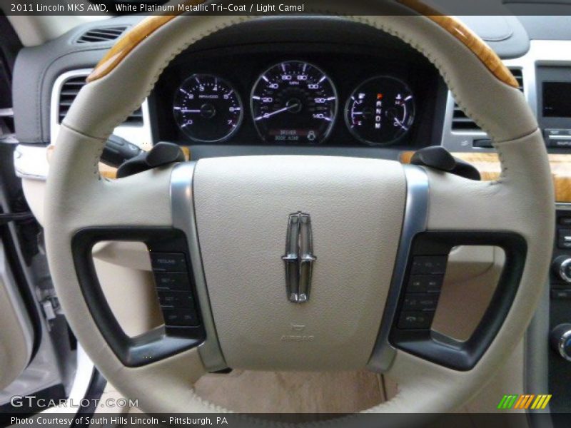 White Platinum Metallic Tri-Coat / Light Camel 2011 Lincoln MKS AWD