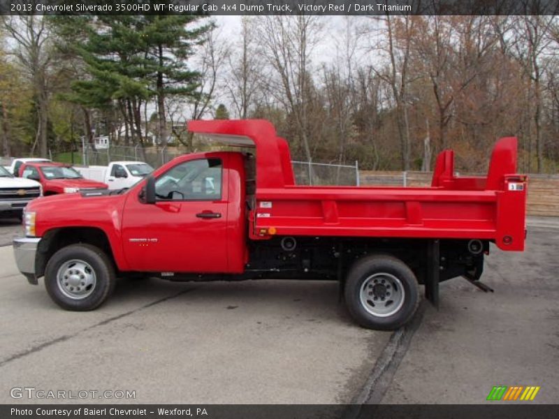 Victory Red / Dark Titanium 2013 Chevrolet Silverado 3500HD WT Regular Cab 4x4 Dump Truck