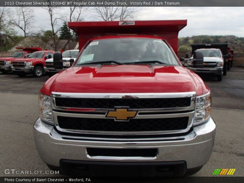 Victory Red / Dark Titanium 2013 Chevrolet Silverado 3500HD WT Regular Cab 4x4 Dump Truck
