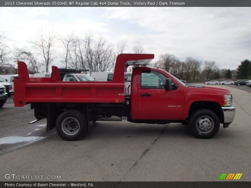 Victory Red / Dark Titanium 2013 Chevrolet Silverado 3500HD WT Regular Cab 4x4 Dump Truck