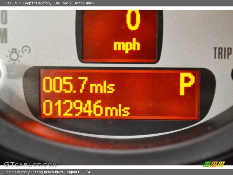 Chili Red / Carbon Black 2012 Mini Cooper Hardtop
