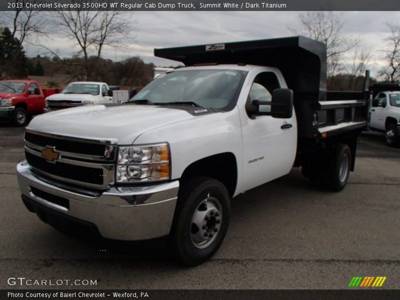 Summit White / Dark Titanium 2013 Chevrolet Silverado 3500HD WT Regular Cab Dump Truck