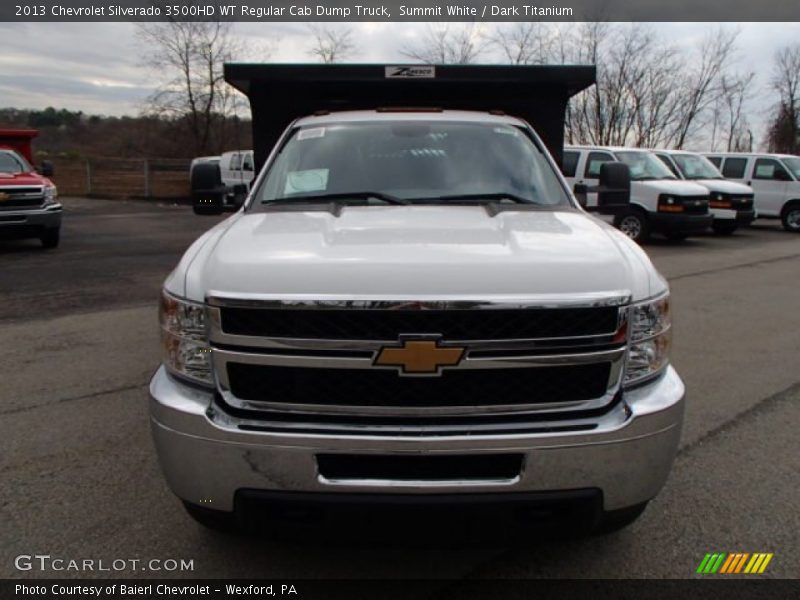 Summit White / Dark Titanium 2013 Chevrolet Silverado 3500HD WT Regular Cab Dump Truck