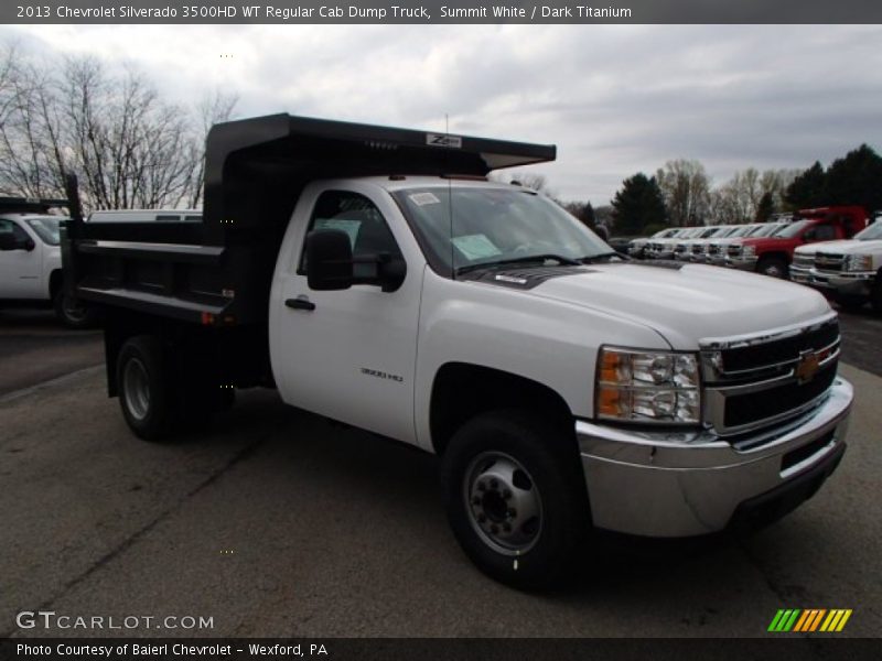 Summit White / Dark Titanium 2013 Chevrolet Silverado 3500HD WT Regular Cab Dump Truck