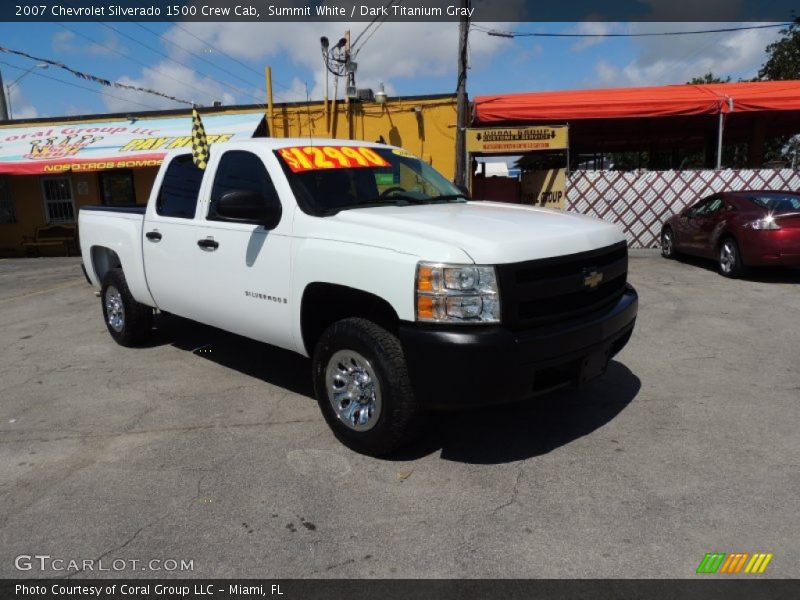 Summit White / Dark Titanium Gray 2007 Chevrolet Silverado 1500 Crew Cab