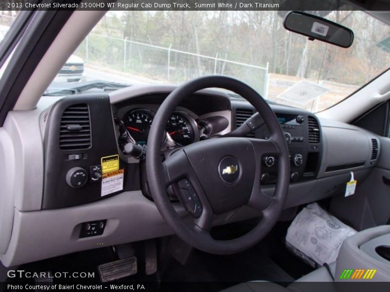Summit White / Dark Titanium 2013 Chevrolet Silverado 3500HD WT Regular Cab Dump Truck