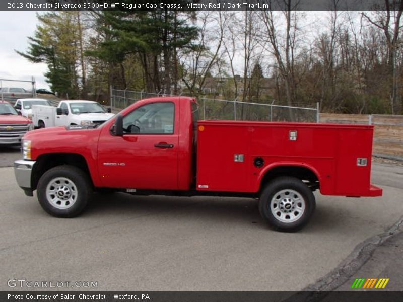 Victory Red / Dark Titanium 2013 Chevrolet Silverado 3500HD WT Regular Cab Chassis