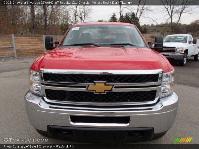 Victory Red / Dark Titanium 2013 Chevrolet Silverado 3500HD WT Regular Cab Chassis