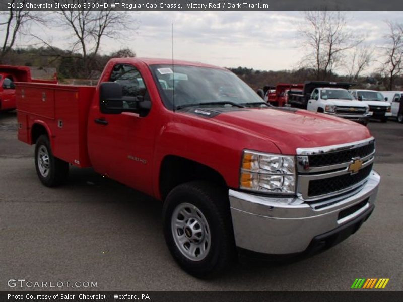 Victory Red / Dark Titanium 2013 Chevrolet Silverado 3500HD WT Regular Cab Chassis