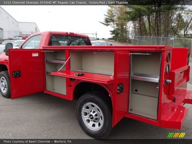 Victory Red / Dark Titanium 2013 Chevrolet Silverado 3500HD WT Regular Cab Chassis