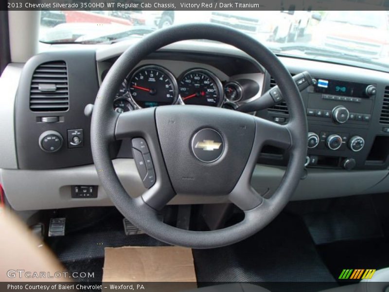 Victory Red / Dark Titanium 2013 Chevrolet Silverado 3500HD WT Regular Cab Chassis