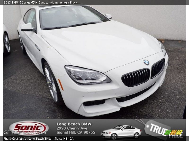 Alpine White / Black 2013 BMW 6 Series 650i Coupe