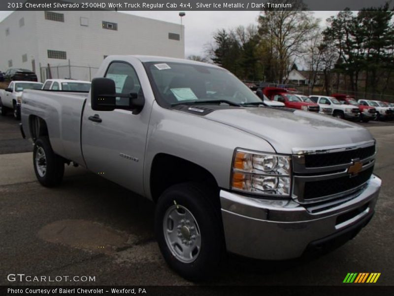 Silver Ice Metallic / Dark Titanium 2013 Chevrolet Silverado 2500HD Work Truck Regular Cab 4x4