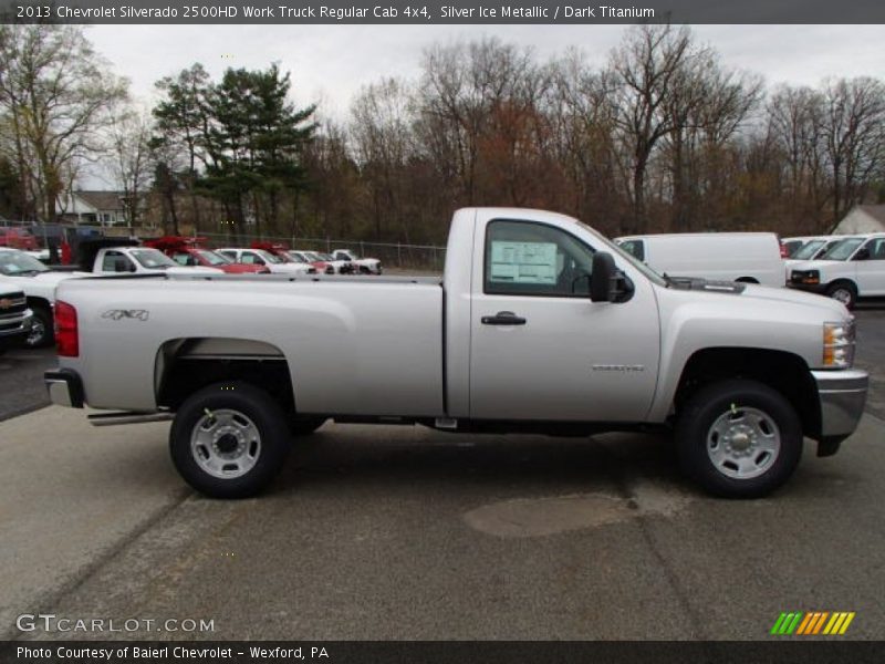 Silver Ice Metallic / Dark Titanium 2013 Chevrolet Silverado 2500HD Work Truck Regular Cab 4x4