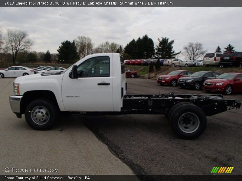 Summit White / Dark Titanium 2013 Chevrolet Silverado 3500HD WT Regular Cab 4x4 Chassis
