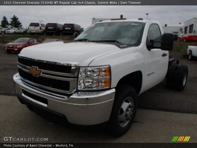 Summit White / Dark Titanium 2013 Chevrolet Silverado 3500HD WT Regular Cab 4x4 Chassis