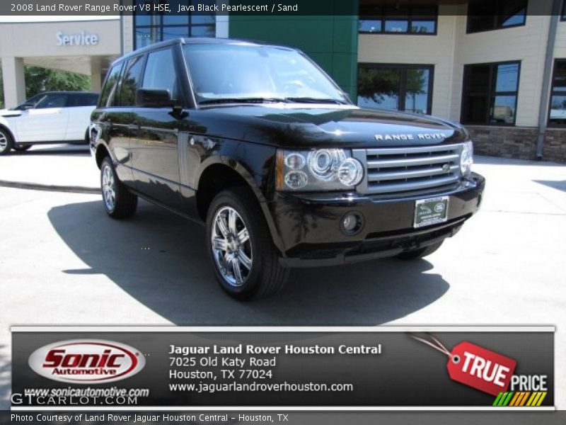 Java Black Pearlescent / Sand 2008 Land Rover Range Rover V8 HSE