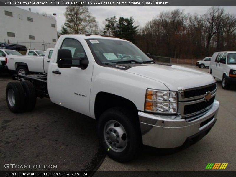 Summit White / Dark Titanium 2013 Chevrolet Silverado 3500HD WT Regular Cab 4x4 Chassis