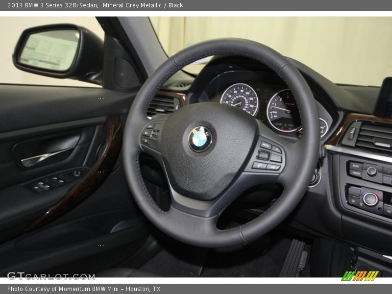 Mineral Grey Metallic / Black 2013 BMW 3 Series 328i Sedan