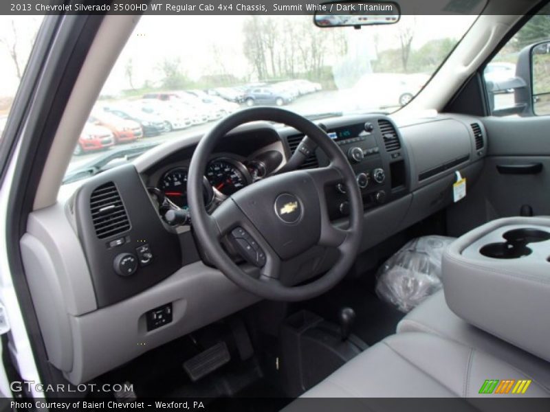 Summit White / Dark Titanium 2013 Chevrolet Silverado 3500HD WT Regular Cab 4x4 Chassis