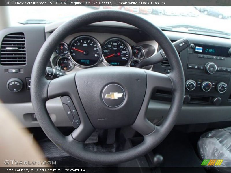 Summit White / Dark Titanium 2013 Chevrolet Silverado 3500HD WT Regular Cab 4x4 Chassis