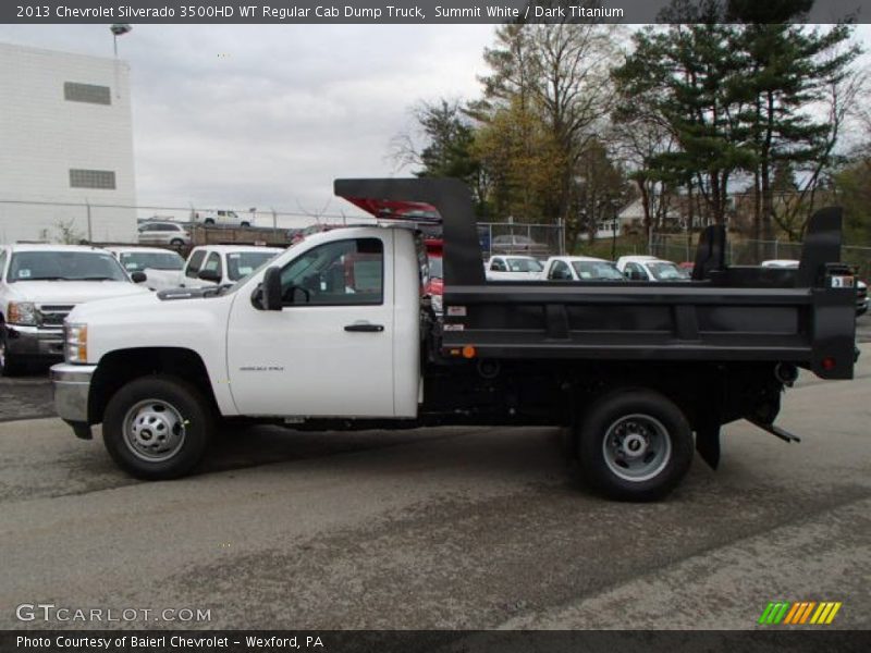 Summit White / Dark Titanium 2013 Chevrolet Silverado 3500HD WT Regular Cab Dump Truck