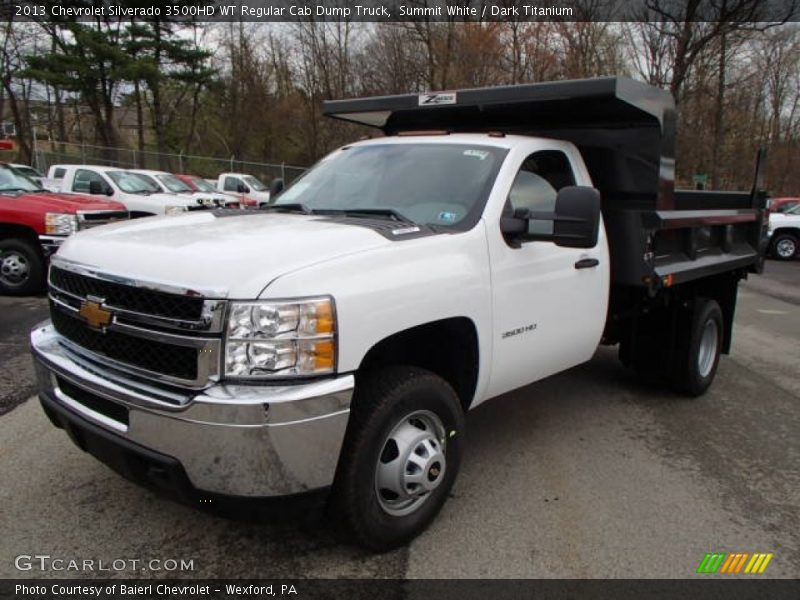 Summit White / Dark Titanium 2013 Chevrolet Silverado 3500HD WT Regular Cab Dump Truck